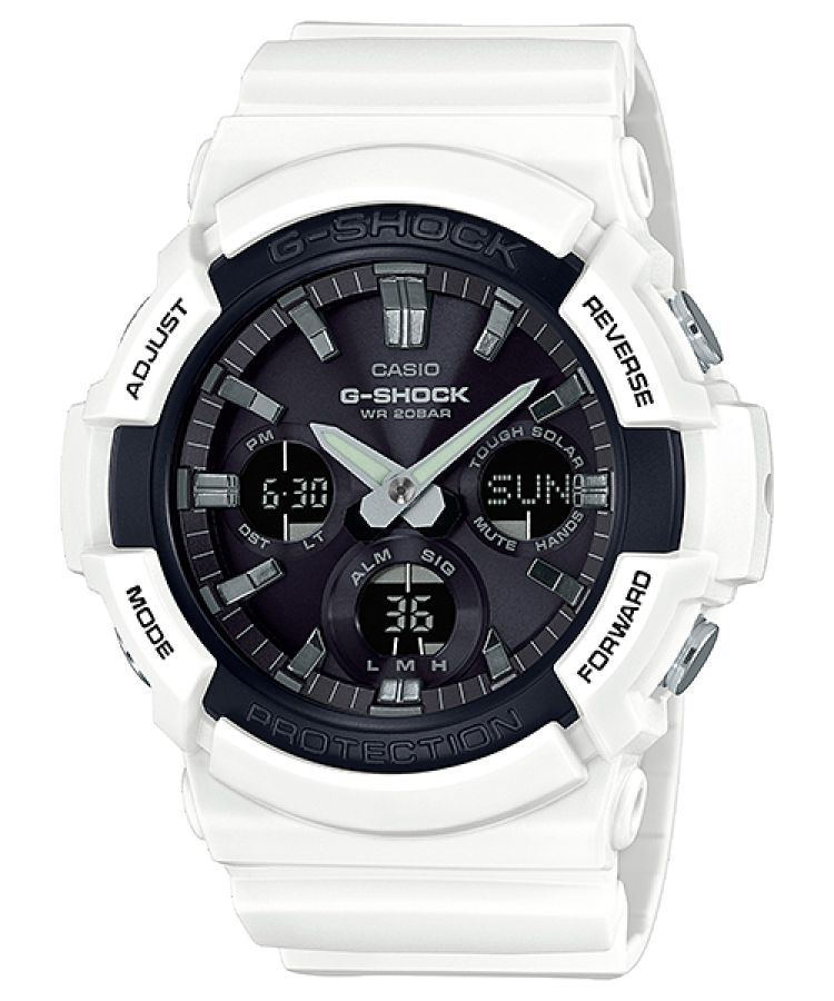 White Casio Digital Analog GAS100B-7A Men\'s G-shock | XZCMKY-169