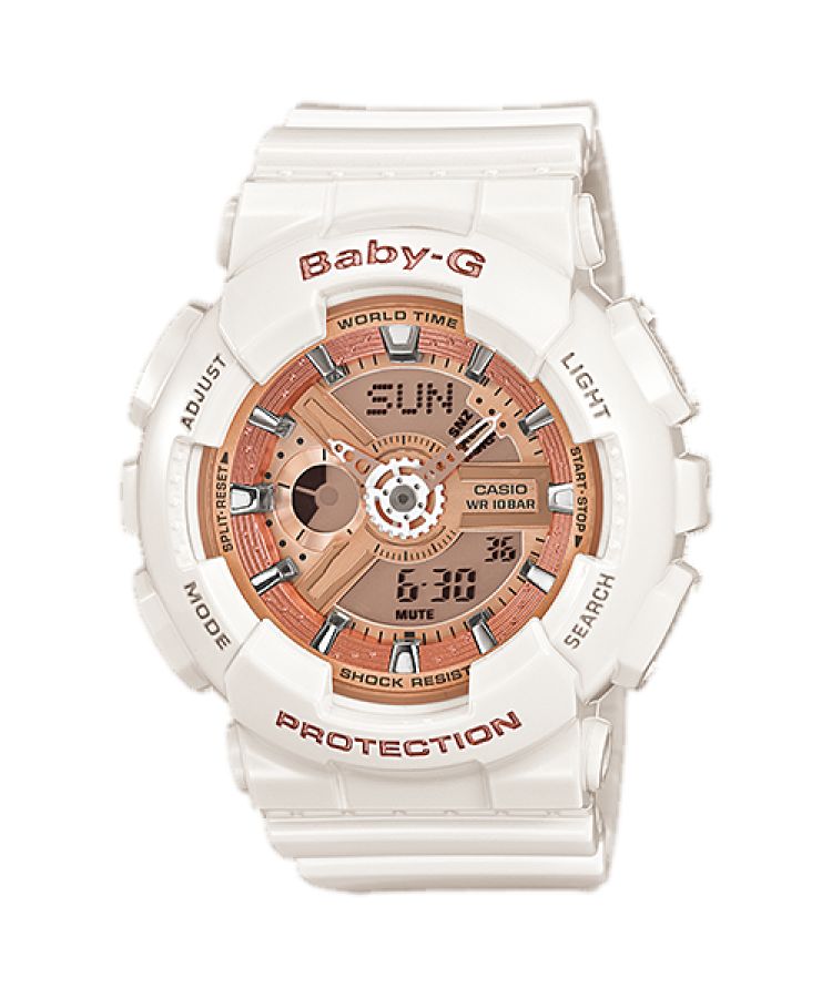 White Casio Digital BA110-7A1 Women\'s Baby-G | QMBUYF-418