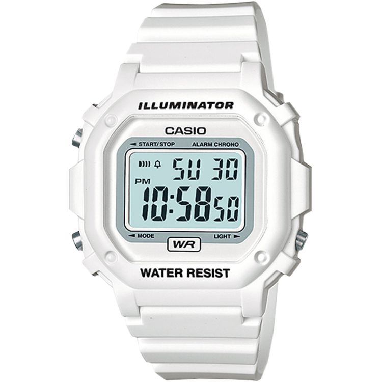 White Casio Full Digital F108WHC-7B Men\'s Casio | SGVPIY-930