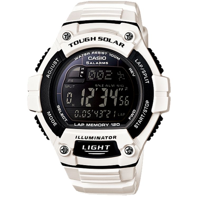 White Casio Tough Solar Sporty WS220C-7BV Men\'s Casio | VNHGDA-729