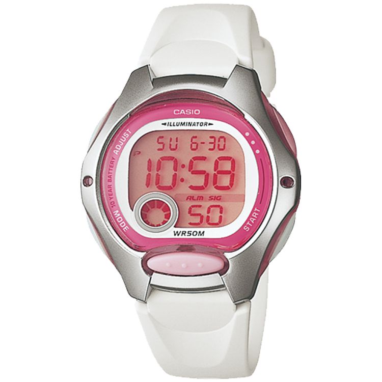 White Pink Casio Digital LW200-7AV Men\'s Casio | JYPSOC-452